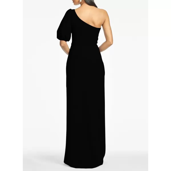 Happy Sailed Womens Formal Dress Batwing Sleeve Waist Belted High Slit Long Maxi Cocktail Party Dresses Evening Gown