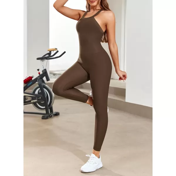 Happy Sailed Womens Halter Bodycon Jumpsuits Summer Sleeveless Tummy Control Long Pants Unitard Bodysuit One Piece Rompers