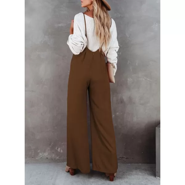 Happy Sailed Womens Jumpsuits Casual Spaghetti Strap Wide Leg Split Belted Jumpsuit Long Pants Romper Summer Outfits 2023