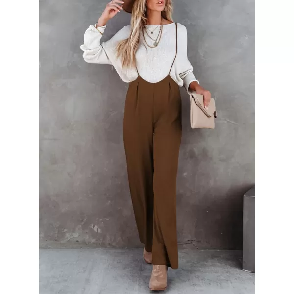 Happy Sailed Womens Jumpsuits Casual Spaghetti Strap Wide Leg Split Belted Jumpsuit Long Pants Romper Summer Outfits 2023