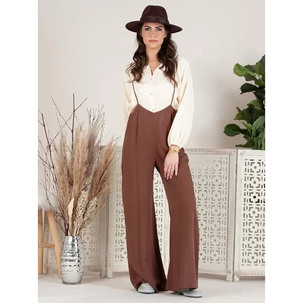 Happy Sailed Womens Jumpsuits Casual Spaghetti Strap Wide Leg Split Belted Jumpsuit Long Pants Romper Summer Outfits 2023