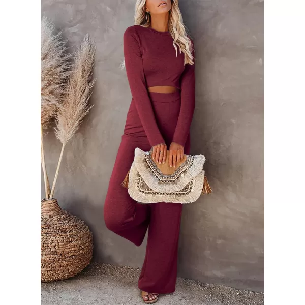 Happy Sailed Womens Jumpsuits Fall Fashion Long Sleeve Cutout High Waist Wide Leg Pants Rompers Jumpsuit