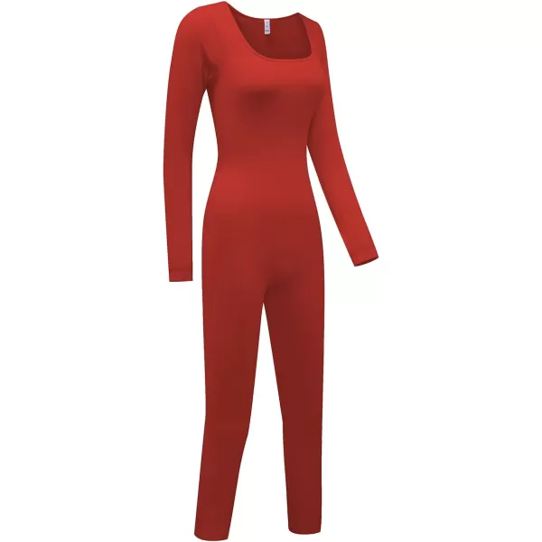 Happy Sailed Women's Jumpsuits Ribbed One Piece Workout Rompers Long Sleeve Front Zipper Bodycon Yoga Romper for Exercise