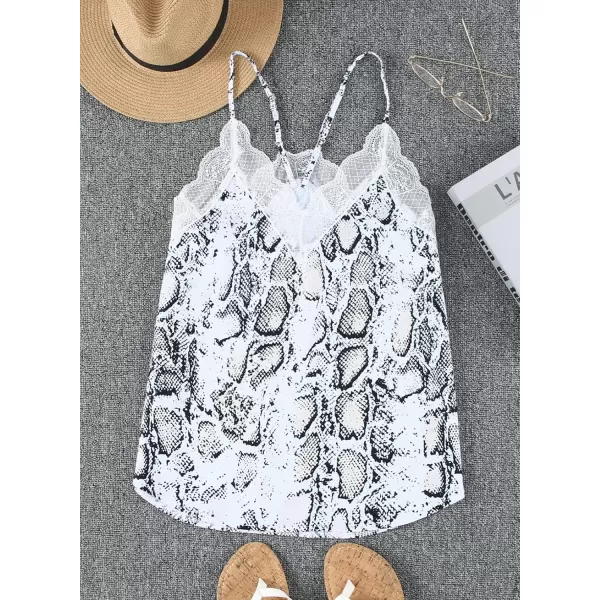 Happy Sailed Womens Lace Camisoles Sexy V Neck Racerback Flowy Tank Tops Summer Sleeveless Cami Shirts Blouses