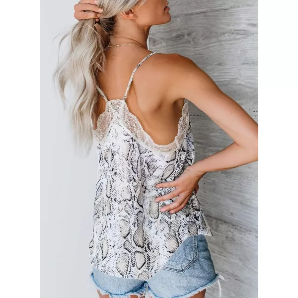 Happy Sailed Womens Lace Camisoles Sexy V Neck Racerback Flowy Tank Tops Summer Sleeveless Cami Shirts Blouses