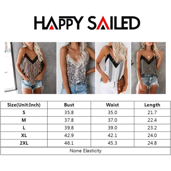 Happy Sailed Womens Lace Camisoles Sexy V Neck Racerback Flowy Tank Tops Summer Sleeveless Cami Shirts Blouses