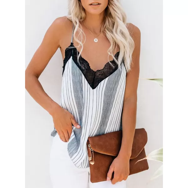 Happy Sailed Womens Lace Camisoles Sexy V Neck Racerback Flowy Tank Tops Summer Sleeveless Cami Shirts Blouses