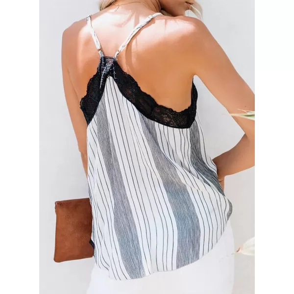 Happy Sailed Womens Lace Camisoles Sexy V Neck Racerback Flowy Tank Tops Summer Sleeveless Cami Shirts Blouses