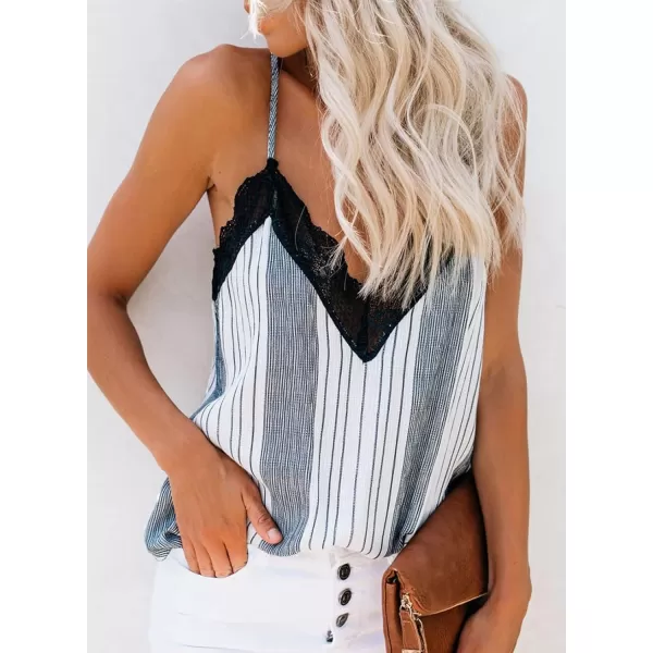 Happy Sailed Womens Lace Camisoles Sexy V Neck Racerback Flowy Tank Tops Summer Sleeveless Cami Shirts Blouses