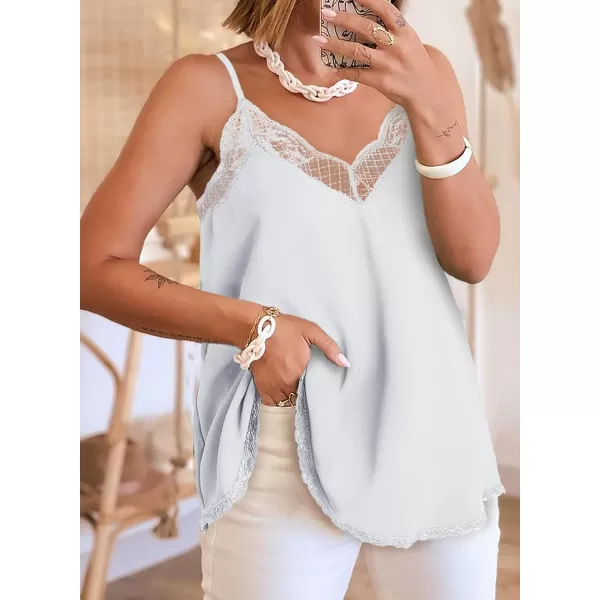 Happy Sailed Womens Lace Camisoles Sexy V Neck Racerback Flowy Tank Tops Summer Sleeveless Cami Shirts Blouses