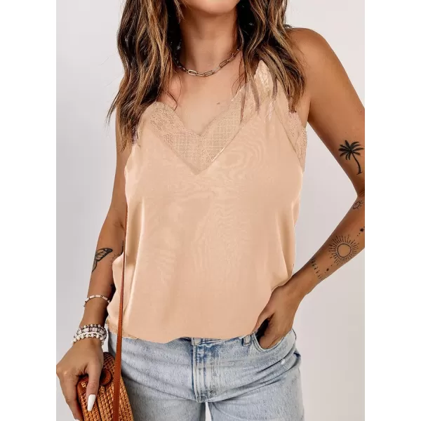 Happy Sailed Womens Lace Camisoles Sexy V Neck Racerback Flowy Tank Tops Summer Sleeveless Cami Shirts Blouses