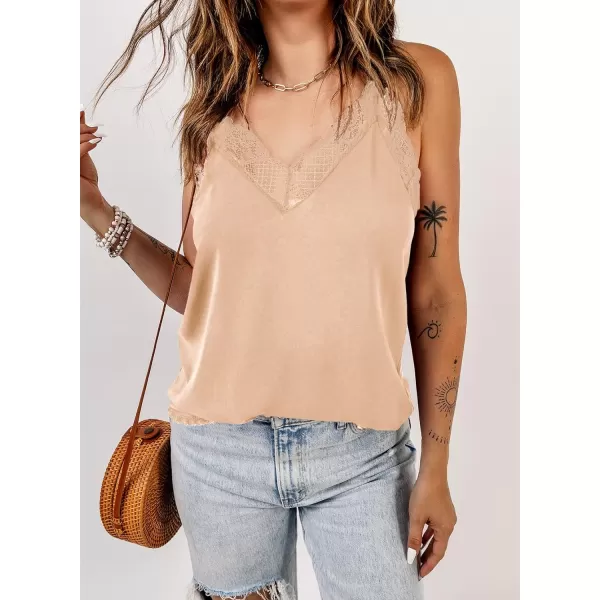 Happy Sailed Womens Lace Camisoles Sexy V Neck Racerback Flowy Tank Tops Summer Sleeveless Cami Shirts Blouses