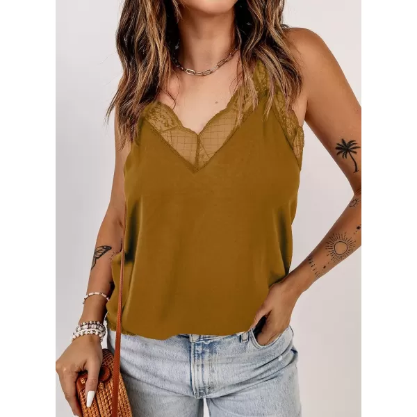 Happy Sailed Womens Lace Camisoles Sexy V Neck Racerback Flowy Tank Tops Summer Sleeveless Cami Shirts Blouses