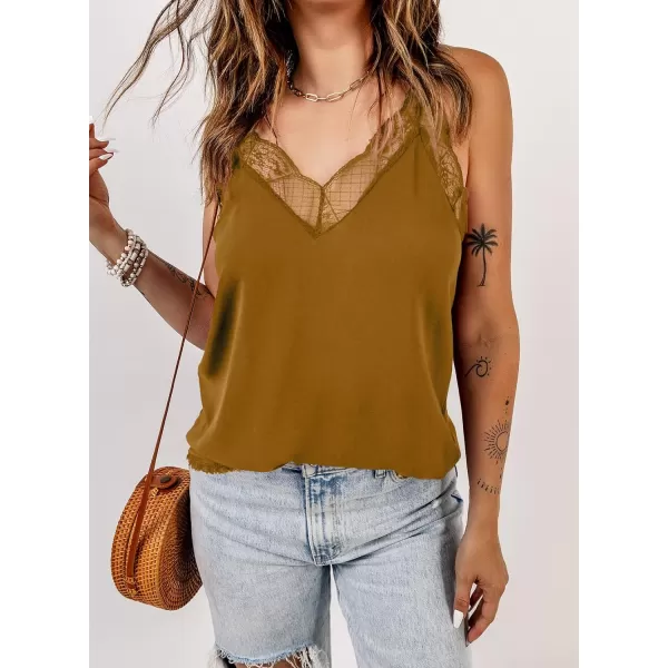 Happy Sailed Womens Lace Camisoles Sexy V Neck Racerback Flowy Tank Tops Summer Sleeveless Cami Shirts Blouses