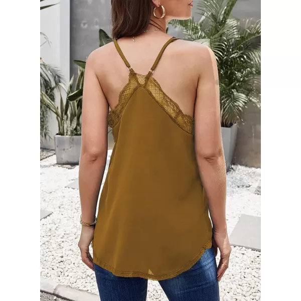 Happy Sailed Womens Lace Camisoles Sexy V Neck Racerback Flowy Tank Tops Summer Sleeveless Cami Shirts Blouses