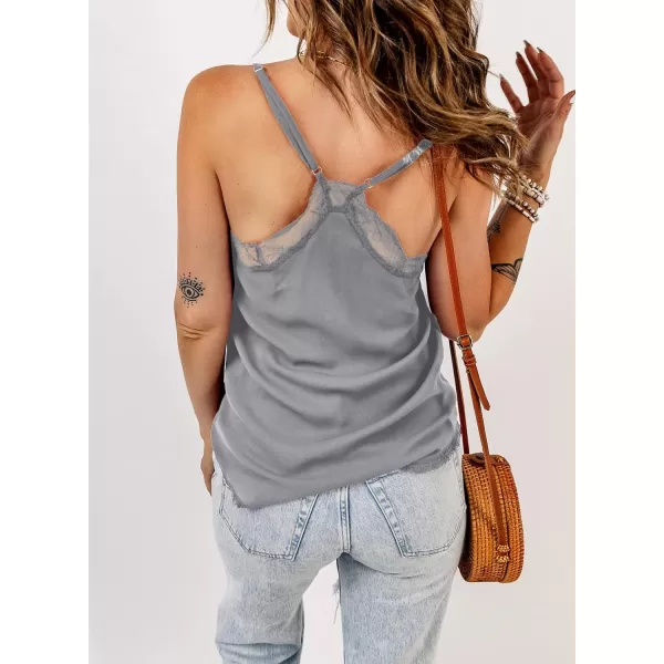 Happy Sailed Womens Lace Camisoles Sexy V Neck Racerback Flowy Tank Tops Summer Sleeveless Cami Shirts Blouses