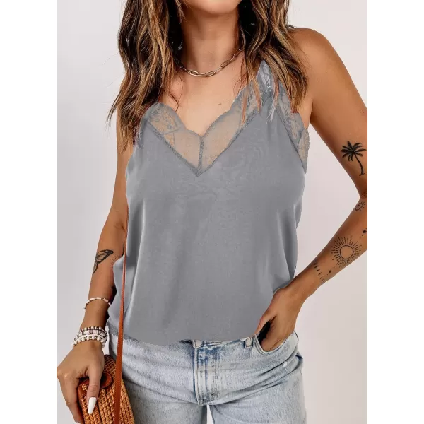 Happy Sailed Womens Lace Camisoles Sexy V Neck Racerback Flowy Tank Tops Summer Sleeveless Cami Shirts Blouses