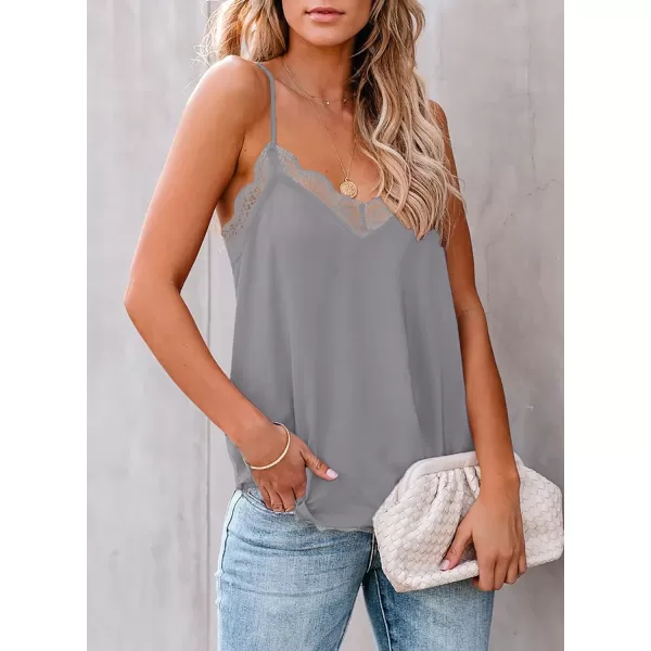 Happy Sailed Womens Lace Camisoles Sexy V Neck Racerback Flowy Tank Tops Summer Sleeveless Cami Shirts Blouses