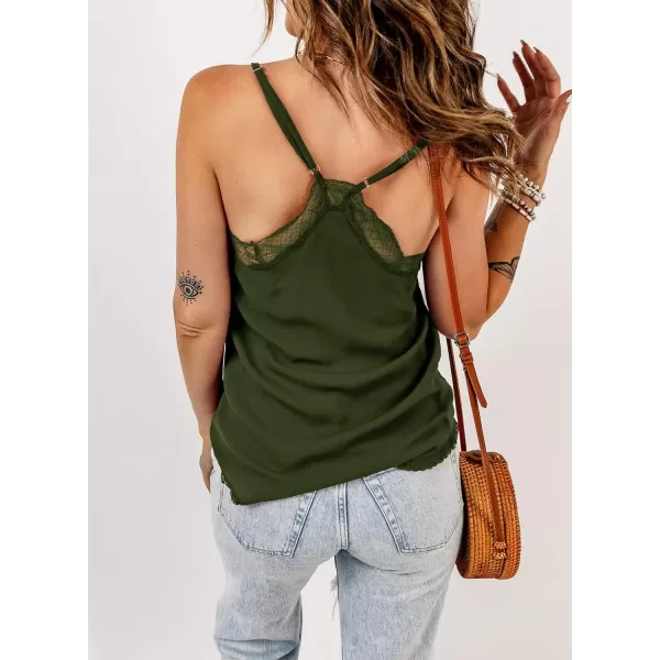 Happy Sailed Womens Lace Camisoles Sexy V Neck Racerback Flowy Tank Tops Summer Sleeveless Cami Shirts Blouses