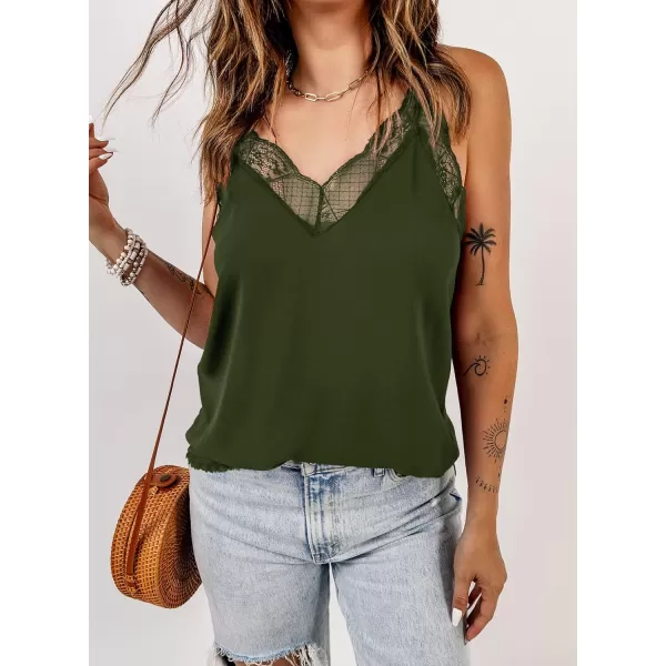 Happy Sailed Womens Lace Camisoles Sexy V Neck Racerback Flowy Tank Tops Summer Sleeveless Cami Shirts Blouses