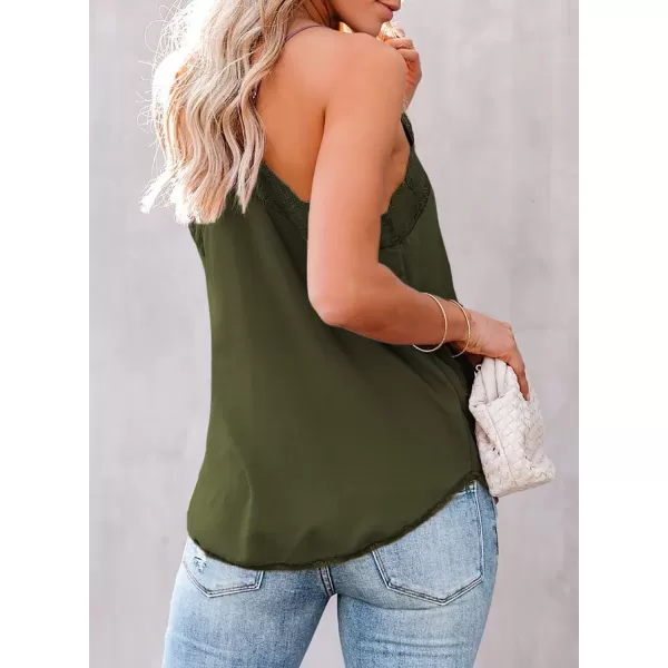 Happy Sailed Womens Lace Camisoles Sexy V Neck Racerback Flowy Tank Tops Summer Sleeveless Cami Shirts Blouses
