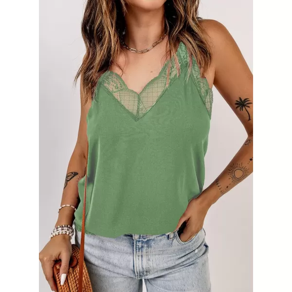 Happy Sailed Womens Lace Camisoles Sexy V Neck Racerback Flowy Tank Tops Summer Sleeveless Cami Shirts Blouses
