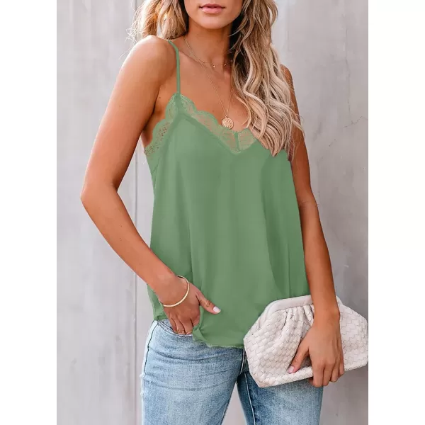Happy Sailed Womens Lace Camisoles Sexy V Neck Racerback Flowy Tank Tops Summer Sleeveless Cami Shirts Blouses