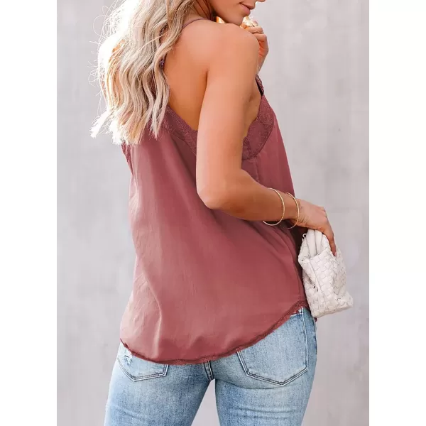 Happy Sailed Womens Lace Camisoles Sexy V Neck Racerback Flowy Tank Tops Summer Sleeveless Cami Shirts Blouses