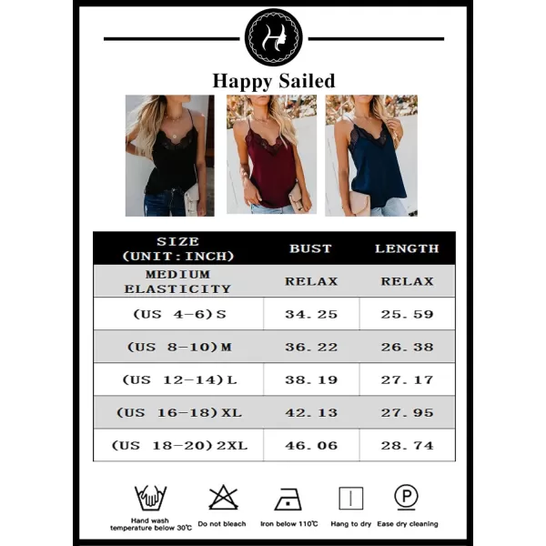 Happy Sailed Womens Lace Camisoles Sexy V Neck Racerback Flowy Tank Tops Summer Sleeveless Cami Shirts Blouses