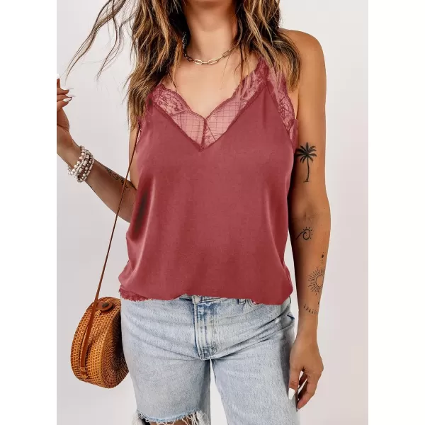 Happy Sailed Womens Lace Camisoles Sexy V Neck Racerback Flowy Tank Tops Summer Sleeveless Cami Shirts Blouses
