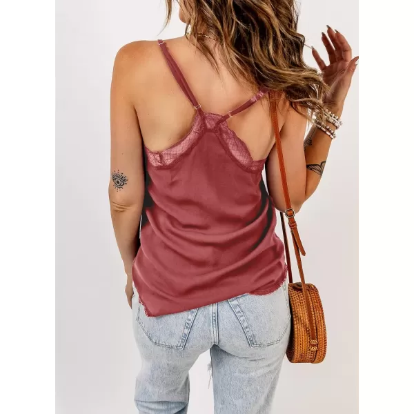 Happy Sailed Womens Lace Camisoles Sexy V Neck Racerback Flowy Tank Tops Summer Sleeveless Cami Shirts Blouses
