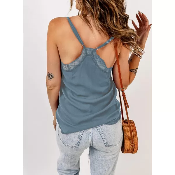 Happy Sailed Womens Lace Camisoles Sexy V Neck Racerback Flowy Tank Tops Summer Sleeveless Cami Shirts Blouses