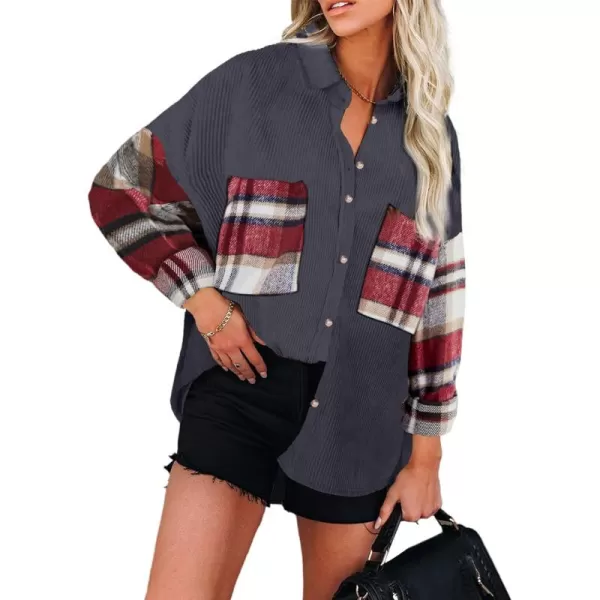 B Plaid Corduroy Gray