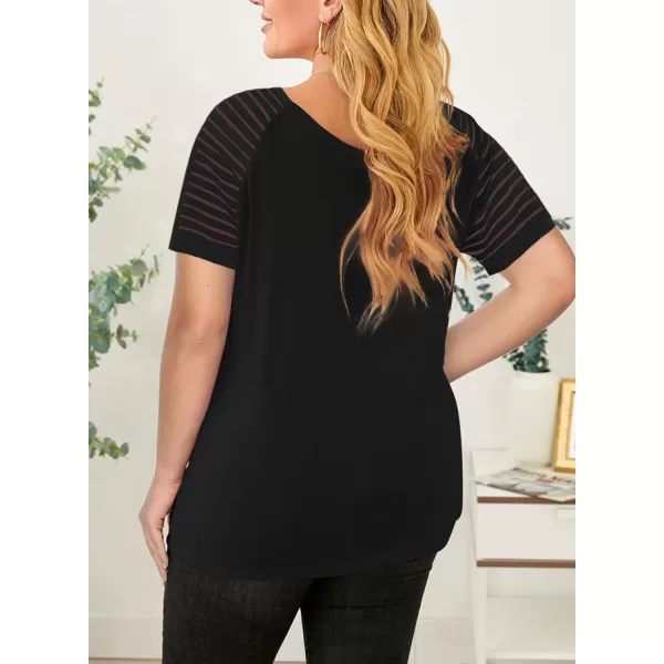 Happy Sailed Womens Plus Size Fall Tops Long Sleeve V Neck Loose Casual Tee Shirt