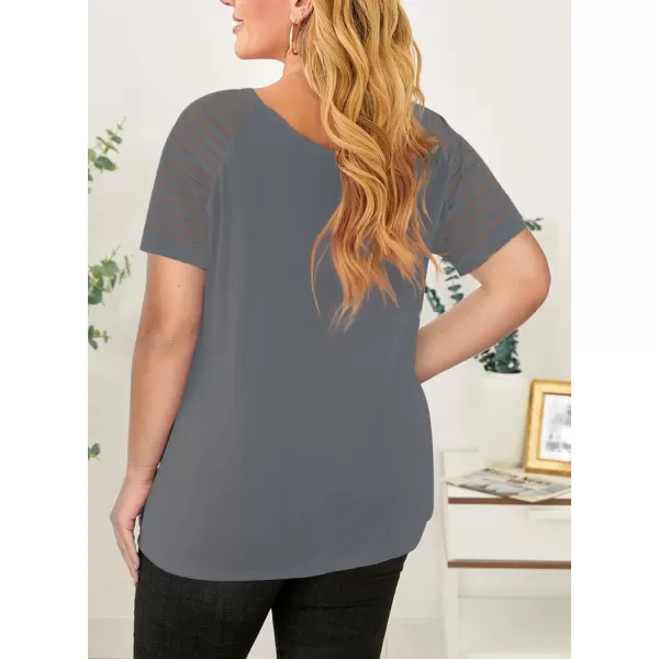 Happy Sailed Womens Plus Size Fall Tops Long Sleeve V Neck Loose Casual Tee Shirt