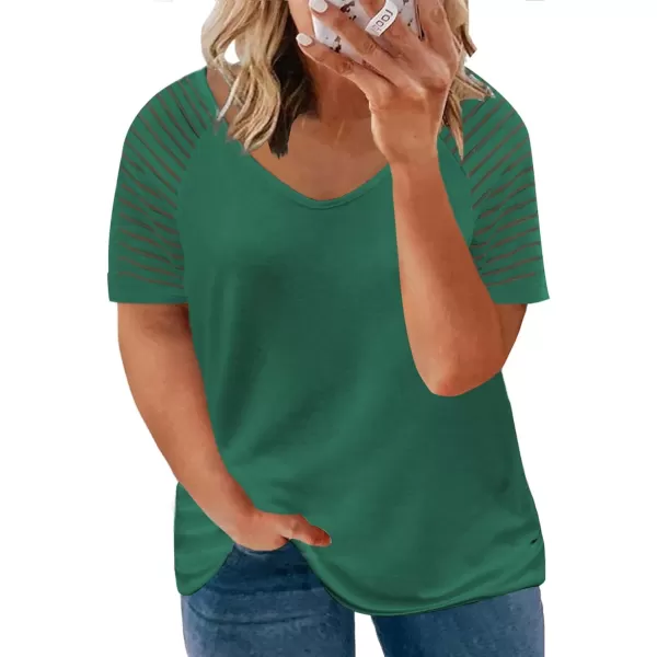 Happy Sailed Womens Plus Size Fall Tops Long Sleeve V Neck Loose Casual Tee Shirt