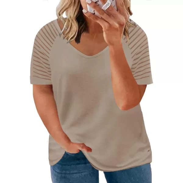 Happy Sailed Womens Plus Size Fall Tops Long Sleeve V Neck Loose Casual Tee Shirt