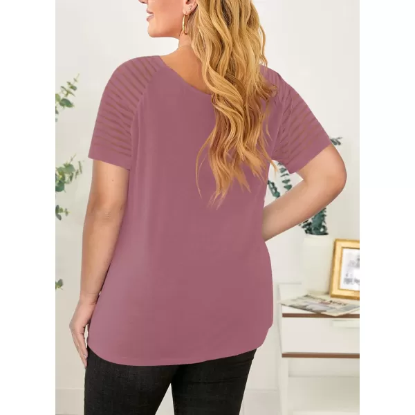 Happy Sailed Womens Plus Size Fall Tops Long Sleeve V Neck Loose Casual Tee Shirt