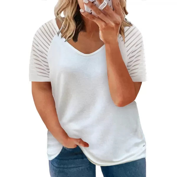 Happy Sailed Womens Plus Size Fall Tops Long Sleeve V Neck Loose Casual Tee Shirt