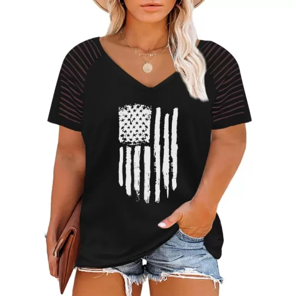 Happy Sailed Womens Plus Size Fall Tops Long Sleeve V Neck Loose Casual Tee Shirt