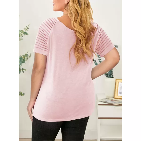 Happy Sailed Womens Plus Size Fall Tops Long Sleeve V Neck Loose Casual Tee Shirt