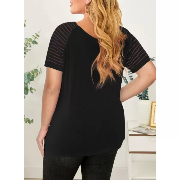 Happy Sailed Womens Plus Size Fall Tops Long Sleeve V Neck Loose Casual Tee Shirt