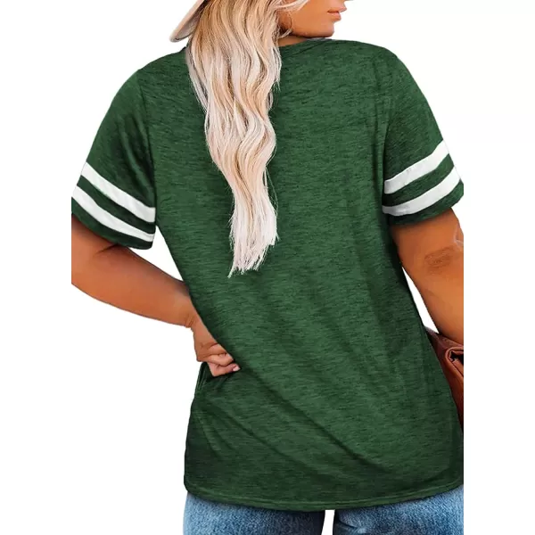Happy Sailed Womens Plus Size Tunic Tops Summer Short Sleeve V Neck/Crew Neck Loose Casual Tee Shirt