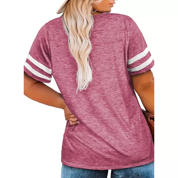 Happy Sailed Womens Plus Size Tunic Tops Summer Short Sleeve V Neck/Crew Neck Loose Casual Tee Shirt