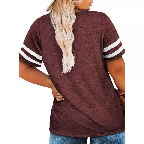 Happy Sailed Womens Plus Size Tunic Tops Summer Short Sleeve V Neck/Crew Neck Loose Casual Tee Shirt