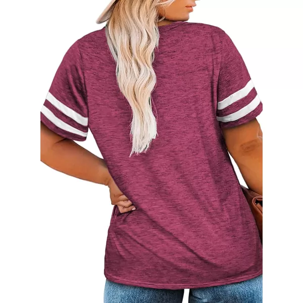 Happy Sailed Womens Plus Size Tunic Tops Summer Short Sleeve V Neck/Crew Neck Loose Casual Tee Shirt