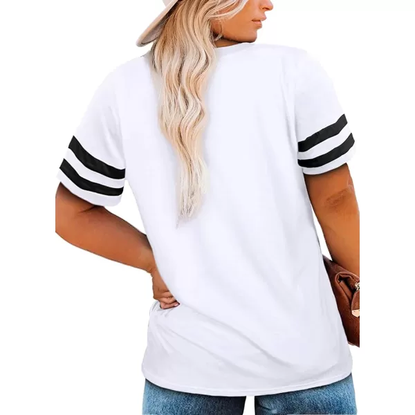 Happy Sailed Womens Plus Size Tunic Tops Summer Short Sleeve V Neck/Crew Neck Loose Casual Tee Shirt