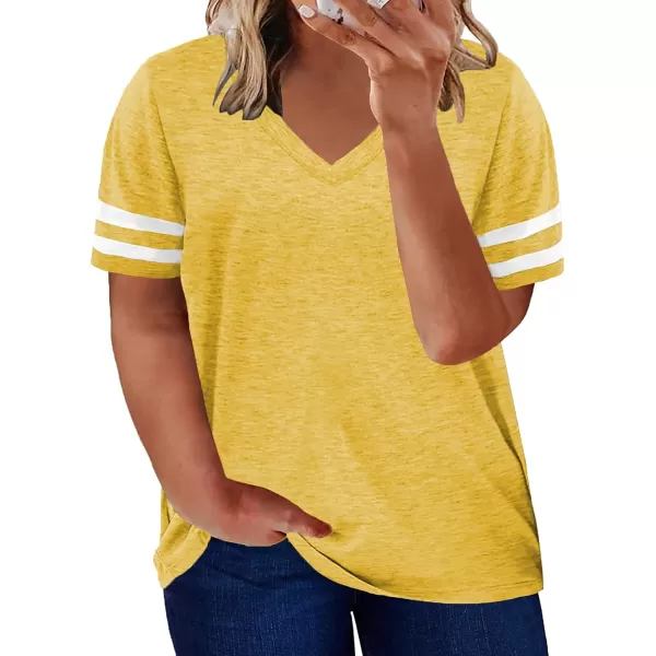 Happy Sailed Womens Plus Size Tunic Tops Summer Short Sleeve V Neck/Crew Neck Loose Casual Tee Shirt