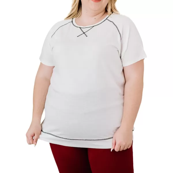 Happy Sailed Womens Plus Size Tunic Tops Summer Short Sleeve V Neck/Crew Neck Loose Casual Tee Shirt