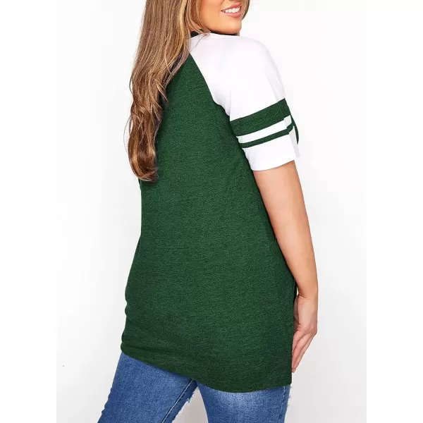 Happy Sailed Womens Plus Size Tunic Tops Summer Short Sleeve V Neck/Crew Neck Loose Casual Tee Shirt